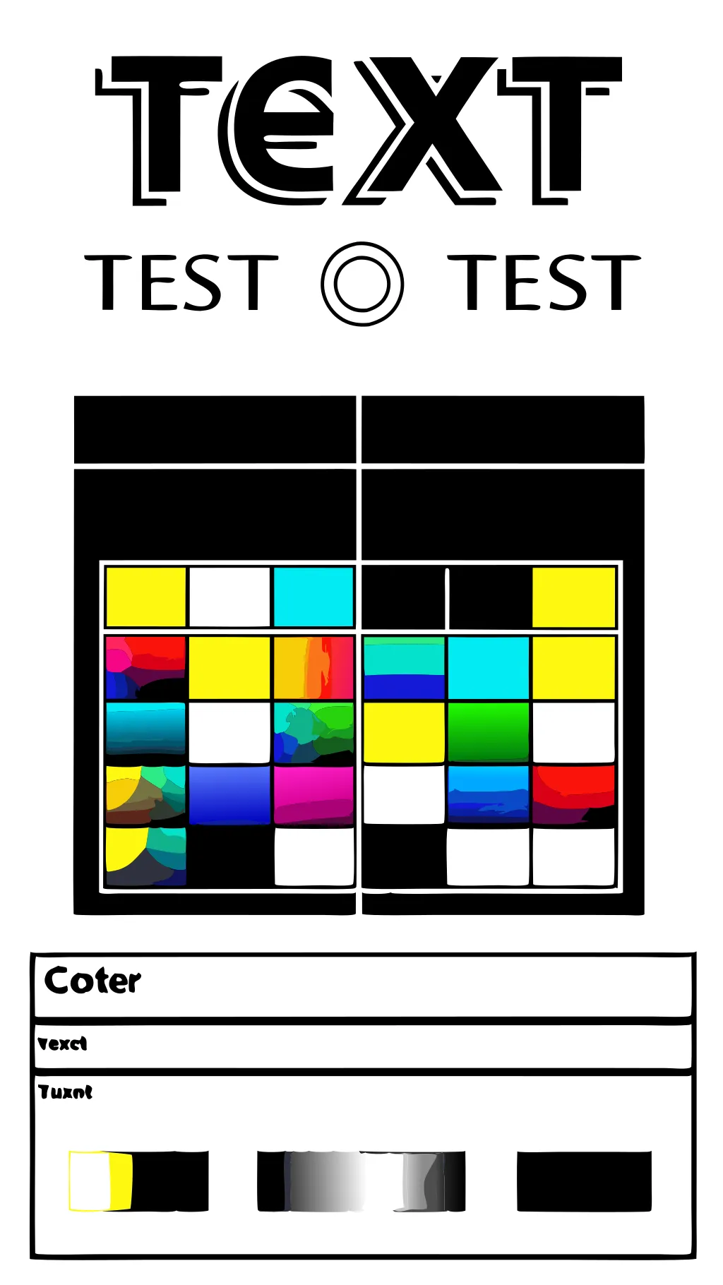 Página de prueba de impresora colorida